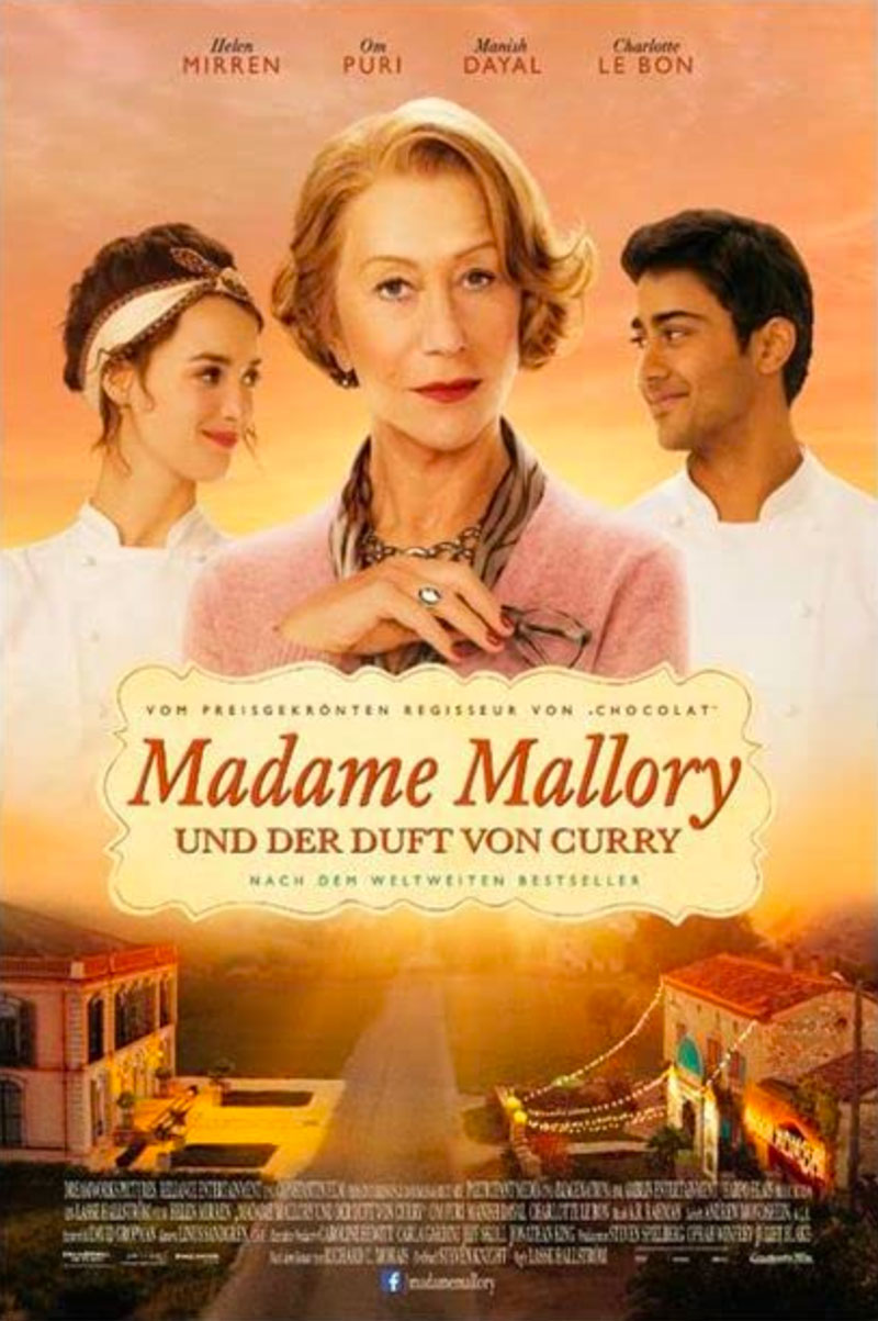 SovielZeitmusssein – Film #2 – Coverbild des Films "Madame Mallory und der Duft von Curry" von Lasse Hallström