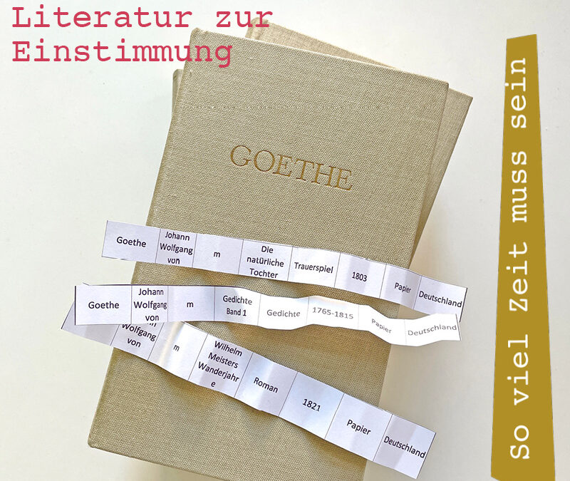 Buch – Reiselektüre vor Weimar – Goethe und Schiller